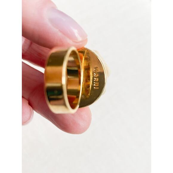 Marni Carved Flower Ring - Picture 4 of 10